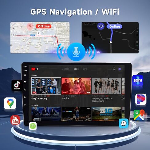 8 Core 4G 64G 10.1 INCH Android Car Stereo Carplay for Toyota Camry 2006-2011, Rimoody Car Radio Touchscreen GPS 4G WiFi Bluetooth FM DSP-36 Mirror Link 59-UI Themes AHD Backup Camera in Saudi Arabia