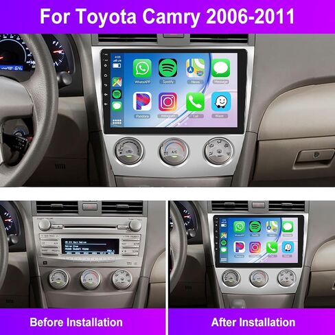 8 Core 4G 64G 10.1 INCH Android Car Stereo Carplay for Toyota Camry 2006-2011, Rimoody Car Radio Touchscreen GPS 4G WiFi Bluetooth FM DSP-36 Mirror Link 59-UI Themes AHD Backup Camera in Saudi Arabia