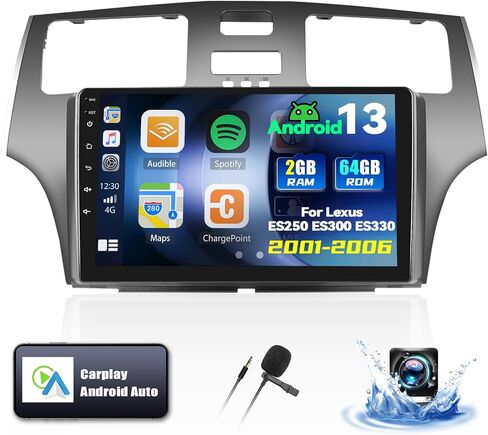 CAMECHO 2+64G Android 13 Car Stereo for Lexus ES250 ES300 ES330 2001-2006, CarPlay Radio & Android Auto Car Radio, 9" Touch Screen in-Dash GPS with Bluetooth HiFi WiFi FM/RDS SWC Mirror Link in Saudi Arabia