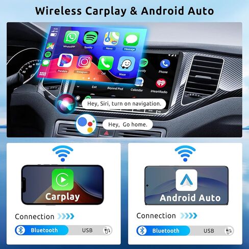2G+64G Wireless CarPlay Car Radio Stereo 9 inch Touch Screen Android Head Unit for VW Passat Jetta Golf Polo Caddy Tiguan Seat Skoda Support Bluetooth GPS SWC USB Andriod Auto Backup Camera in Saudi Arabia