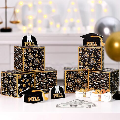 6 Pcs Elementary School Graduation Money Box Commemorate Class of 2024 with Fun and Colorful Money Gift Set, Pull-Out Card and Tape Included, Primary School Creative Party Supplies and Saving Box in Saudi Arabia