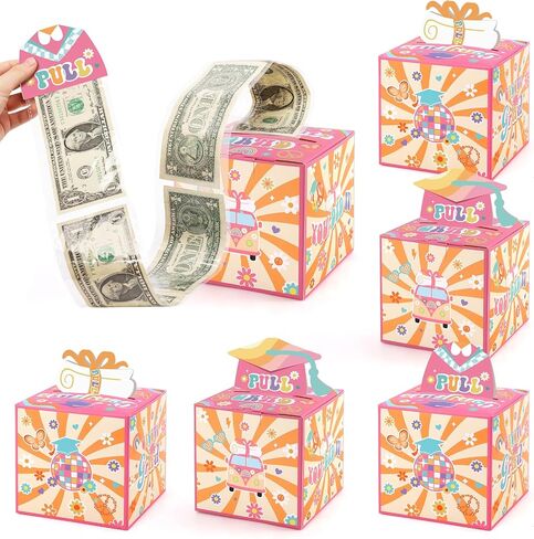 6 Pcs Elementary School Graduation Money Box Commemorate Class of 2024 with Fun and Colorful Money Gift Set, Pull-Out Card and Tape Included, Primary School Creative Party Supplies and Saving Box in Saudi Arabia