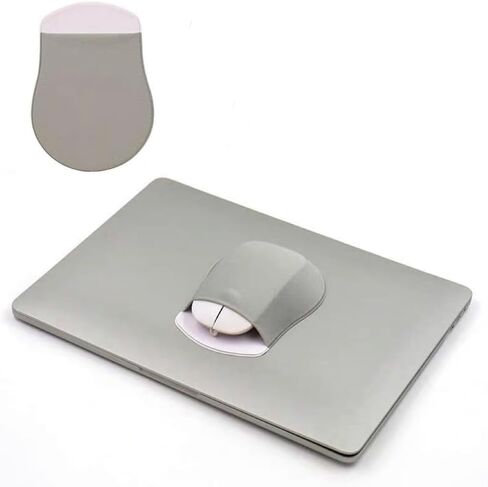 Reusable Adhesive Universal Stick-On Mouse Pouch，Computer Mouse Holder Pocket Pouch for Laptop，Travel Pocket Pouch，Computer Wireless Mouse Holder (Gray) in Saudi Arabia