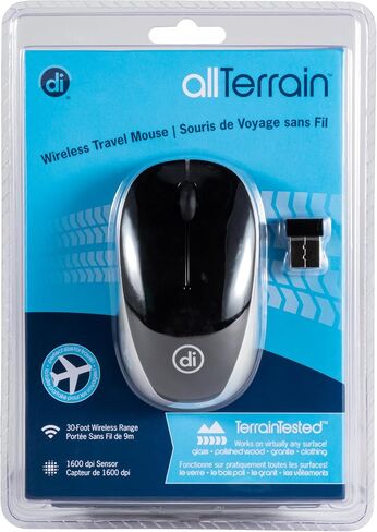 ماوس السفر اللاسلكي AllTerrain من Digital Innovations بثلاثة أزرار (4231000)، أسود in Kuwait