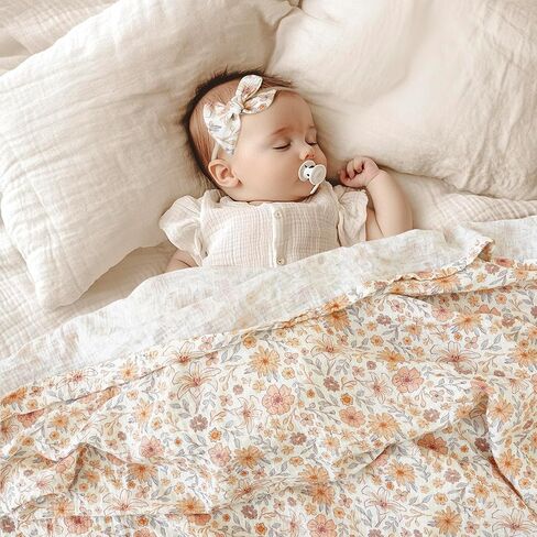 Konssy موسلين طفلة حديثي الولادة تلقي بطانية مع مجموعة عصابات رأس قماط الطفل الحضانة قماط التفاف in Kuwait