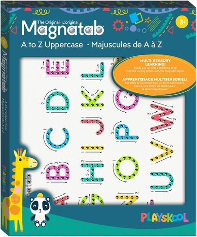 Playskool Magnatab - الأرقام والأشكال - لعبة تتبع الحروف المغناطيسية لتعلم الأطفال الصغار والرسم الحسي - للأطفال من سن 3 سنوات فما فوق in Saudi Arabia