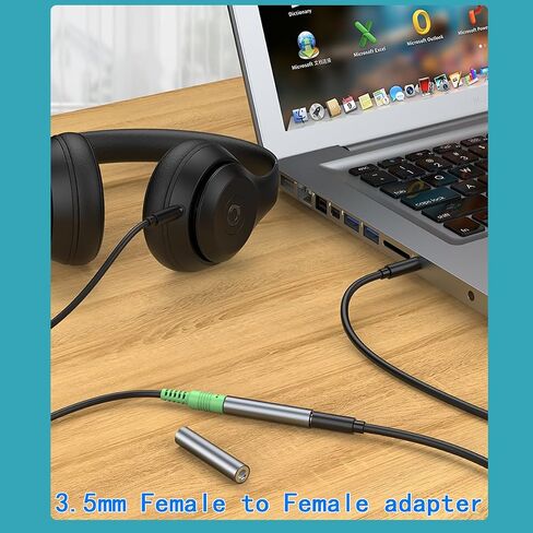 2 Pack 3.5mm Female to Female Audio Adapter，3.5mm 1/8" TRRS Stereo Adapter 3.5mm Stereo Plug Male Coupler Gold Plated Connectors, for Mobile Phones,Tablets,Car Audio,Speakers (F to F) in Saudi Arabia