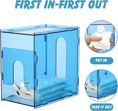 4 قطع من برج تخزين حليب الثدي، منظم تخزين حليب الثدي الشفاف، حاويات تخزين حليب الثدي القابلة لإعادة الاستخدام، ملحقات الرضاعة الطبيعية للثلاجة، تخزين الحليب المجمد in Kuwait