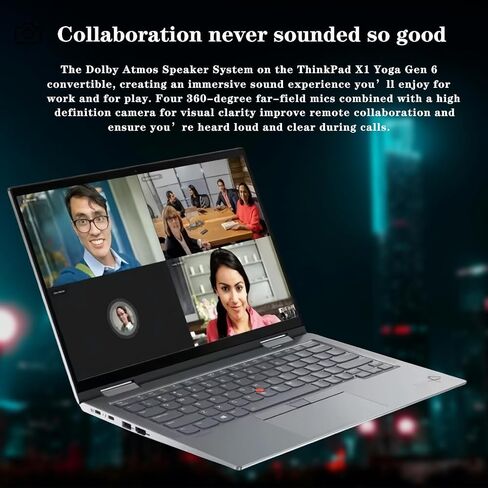 Lenovo ThinkPad X1 Yoga Gen 6 14 بوصة 4K (3840 x 2400) كمبيوتر محمول 2 في 1 يعمل باللمس، Intel Evo Core i7-1185G7 vPro، Intel Iris Xe، 2X Thunderbolt 4، Win11 pro، مع قلم ستايلس وHDMI (ذاكرة الوصول العشوائي 16 جيجابايت) |.1 تيرابايت PCIe SSD HDMI) in Saudi Arabia