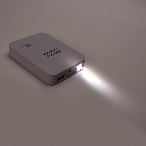 حامل شاحن هاتف يعمل بالبطارية 4AA، حامل بطارية للشحن في حالات الطوارئ، حامل شحن USB محمول مع 4 فتحات للبطارية (البطاريات غير متضمنة) in Saudi Arabia