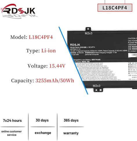 L18M4PF4 L18C4PF4 L18M4PF3 L18C4PF3 Laptop Battery for Lenovo IdeaPad C340-14API C340-14IWL C340-14IML S540-14API S540-14IML S540-14IWL Flex-14API Flex-14IML Flex-14IWL Series 5B10T09080 15.44V 50Wh in Saudi Arabia