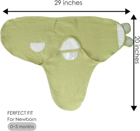 Organic Ultra Soft Muslin Baby Swaddles for Newborn Babies, 3-Pack Adjustable Infant Sleep Sack wrap (Gentle Style, 0-3 Months) in Kuwait