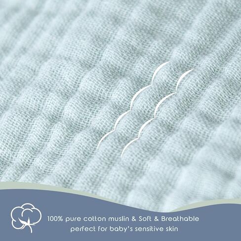 Organic Ultra Soft Muslin Baby Swaddles for Newborn Babies, 3-Pack Adjustable Infant Sleep Sack wrap (Gentle Style, 0-3 Months) in Kuwait