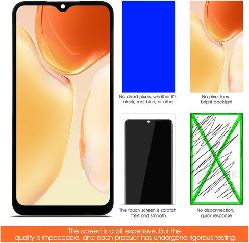 OLED لهاتف Samsung Galaxy A15 5G استبدال شاشة Samsung A15 5G LCD SM-A156U SM-A156P SM-A156W LCD محول رقمي شاشة تعمل باللمس بدون إطار (يدعم بصمة الإصبع) in Saudi Arabia