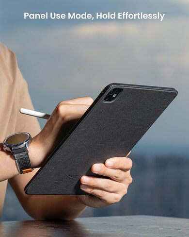 حافظة Tomtoc iPad Pro قابلة للفصل لجهاز iPad Pro M4 الجديد مقاس 11 بوصة لعام 2024 فقط، لوحة حماية نحيفة قابلة للفصل و4 أوضاع مع مادة الألياف الزجاجية خفيفة للغاية، تدعم Apple Pencil Pro والاستيقاظ/النوم التلقائي in Kuwait