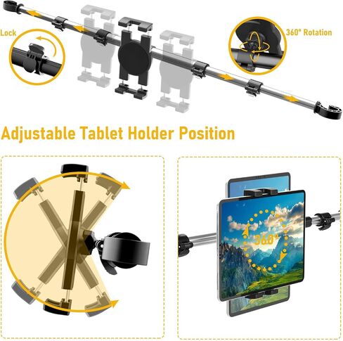 YOOZ Car Headrest Tablet Holder, Car Back Seat Tablet Mount Kids [Stretchable & Ultra-Stable] Between Seats Tablet Stand for Switch, iPad Pro Air Mini, Lenovo, iPhone, 4-12.9" Tablets & Phones in Saudi Arabia