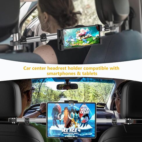 YOOZ Car Headrest Tablet Holder, Car Back Seat Tablet Mount Kids [Stretchable & Ultra-Stable] Between Seats Tablet Stand for Switch, iPad Pro Air Mini, Lenovo, iPhone, 4-12.9" Tablets & Phones in Saudi Arabia