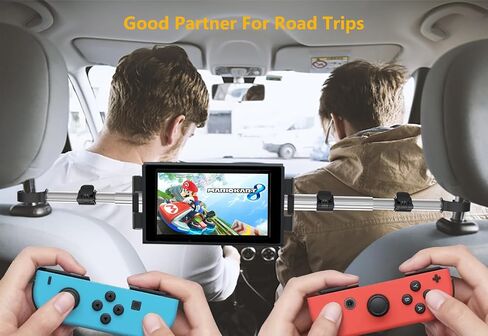 YOOZ Car Headrest Tablet Holder, Car Back Seat Tablet Mount Kids [Stretchable & Ultra-Stable] Between Seats Tablet Stand for Switch, iPad Pro Air Mini, Lenovo, iPhone, 4-12.9" Tablets & Phones in Saudi Arabia