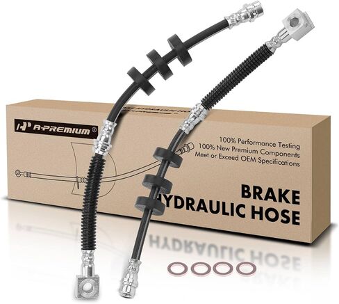 A-Premium Front Driver Side Brake Hydraulic Hose Compatible with Select Ford Models - Focus 2008-2011, Taurus X 2008-2009 - Replace# AS4Z2078A in Kuwait