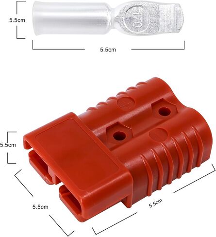 HiSport Battery Quick Connect Disconnect Electrical Plug 175A 1/0AWG for Recovery Winch or Trailer w 2Pcs Terminal pins(red) in Saudi Arabia