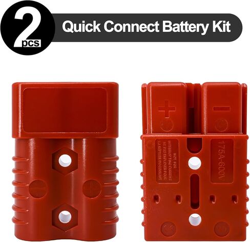 HiSport Battery Quick Connect Disconnect Electrical Plug 175A 1/0AWG for Recovery Winch or Trailer w 2Pcs Terminal pins(red) in Saudi Arabia
