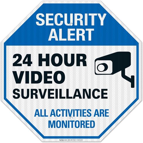 Video Surveillance Sign, CCTV Security Alert, in Saudi Arabia