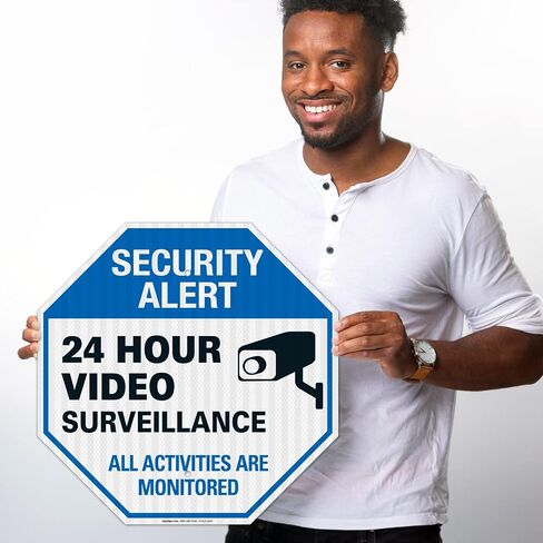 Video Surveillance Sign, CCTV Security Alert, in Saudi Arabia