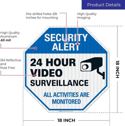 Video Surveillance Sign, CCTV Security Alert, in Saudi Arabia