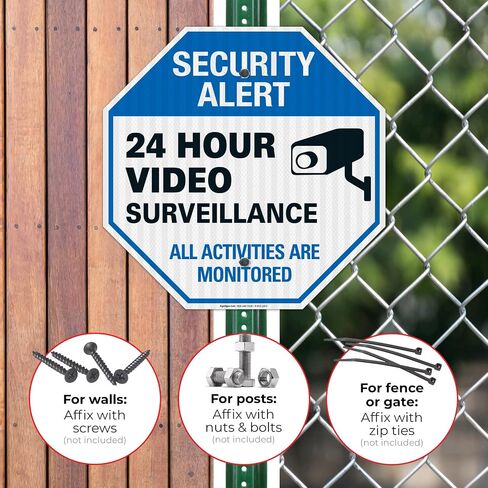 Video Surveillance Sign, CCTV Security Alert, in Saudi Arabia