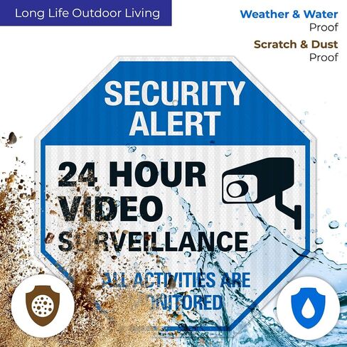 Video Surveillance Sign, CCTV Security Alert, in Saudi Arabia