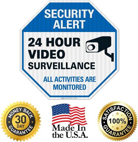 Video Surveillance Sign, CCTV Security Alert, in Saudi Arabia