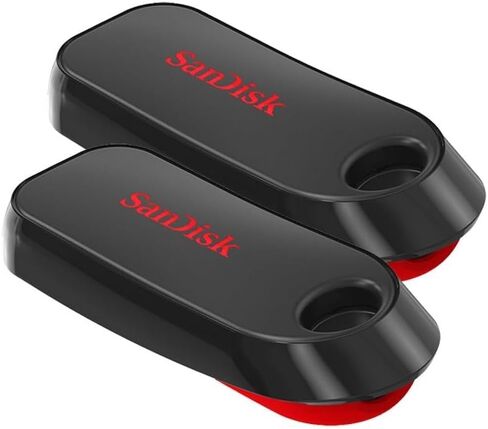 SanDisk 32GB Cruzer Snap SuperSpeed USB 2.0 Flash Drive, 2 Pack, Black, Black/red in Saudi Arabia