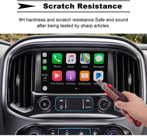 فيلم زجاج مقسى 8 بوصة لسيارة شيفروليه/تشيفي كولورادو Z71 LT ZR2، لسيارة شيفروليه/تشيفي سيلفرادو 1500 LD 2500HD 3500HD 2015 2016 2017 2018 2019 ملحقات داخلية لشاشة الملاحة in Kuwait