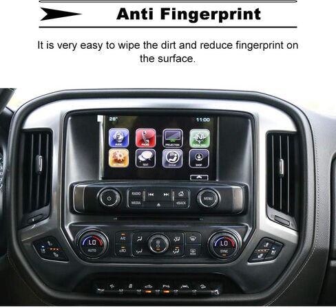 فيلم زجاج مقسى 8 بوصة لسيارة شيفروليه/تشيفي كولورادو Z71 LT ZR2، لسيارة شيفروليه/تشيفي سيلفرادو 1500 LD 2500HD 3500HD 2015 2016 2017 2018 2019 ملحقات داخلية لشاشة الملاحة in Kuwait
