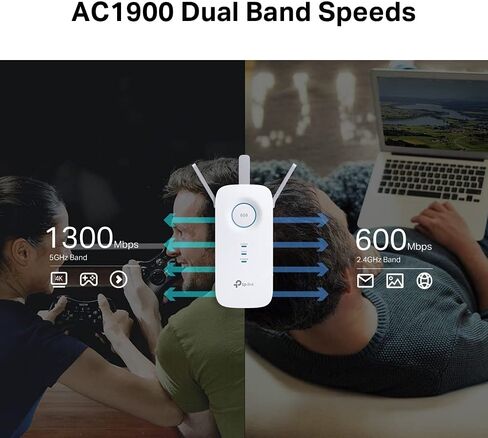 موسع نطاق TP-Link AX1800 WiFi 6 مع منفذ إيثرنت | تقوية إشارة الإنترنت للمنزل | مضخم مكرر لاسلكي ثنائي النطاق | وضع نقطة الوصول | إعداد التطبيق | متوافق مع OneMesh (RE615X) in Kuwait