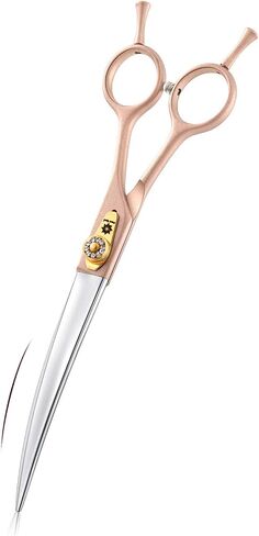 7 Inches Professional Pet Grooming Scissor, 440C Japanese Steel Straight & Curved & Thinning & Chunker Shears/Scissors for Dog Cat and More Pets (7 inch-Grooming Scissors Set) in Saudi Arabia