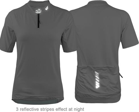 Cycling Jersey Women Long Sleeve,Bike Shirts for Women Biking Tops Breathable Cycle Jerseys with 4 Pockets in Saudi Arabia