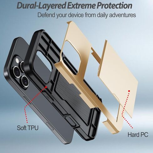 for iPhone 16 Pro Wallet Case with Card Holder + 2 Tempered Glass Screen Protector Protective Shockproof Hidden Card Slot Slim Case Women Men iPhone 16 Pro 6.3″ 2024 (Blue) in Saudi Arabia