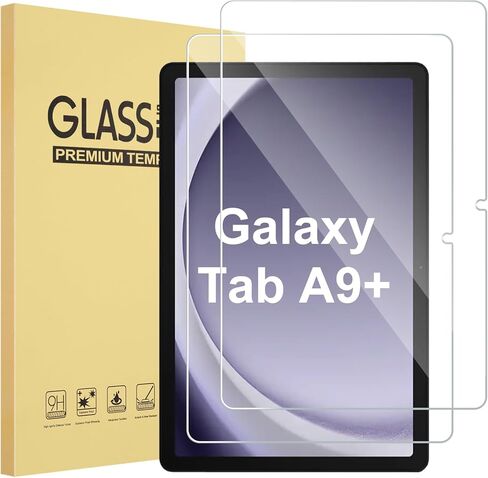 واقي شاشة Soke لجهاز Samsung Galaxy Tab A9 Plus مقاس 11 بوصة موديل 2023 (SM-X210/X216/X218)، طبقة من الزجاج المقسى مضادة للخدش S Pen متوافق مع Galaxy Tab A9+ 11 بوصة [عبوة من قطعتين] in Kuwait