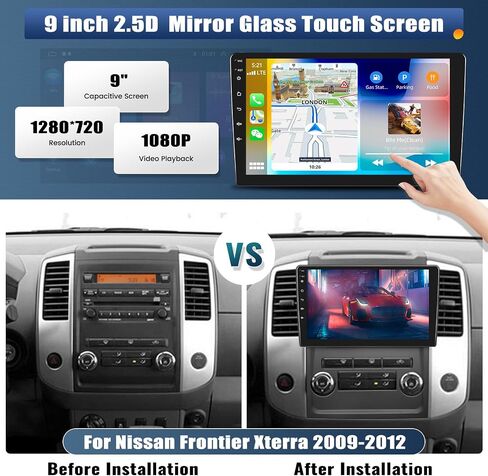 UNITOPSCI 4G+64G 8Core Android 13 ستيريو سيارة لنيسان فرونتير Xterra 2009-2012 لاسلكي Apple CarPlay Android Auto 9 بوصة شاشة لمس BT 5.0 GPS Navi DSP Mirror Link WiFi FM/RDS SWC+ميكروفون كاميرا احتياطية in Saudi Arabia