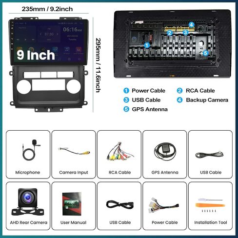 UNITOPSCI 4G+64G 8Core Android 13 ستيريو سيارة لنيسان فرونتير Xterra 2009-2012 لاسلكي Apple CarPlay Android Auto 9 بوصة شاشة لمس BT 5.0 GPS Navi DSP Mirror Link WiFi FM/RDS SWC+ميكروفون كاميرا احتياطية in Saudi Arabia