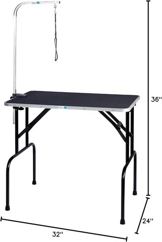 Pet Edge Master Equipment Heavy Duty Grooming Table with Arm – Easy to Clean Grooming Table for Animals up to 220 Pounds in Saudi Arabia