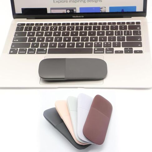 ماوس Arc Touch Mouse، ينطبق على Microsoft Surface Arc Mouse FHD-00001 ماوس محمول قابل للطي ماوس صامت قابل للطي للكمبيوتر/Mac/OS/الكمبيوتر المحمول/الكمبيوتر المحمول (أسود) in Kuwait