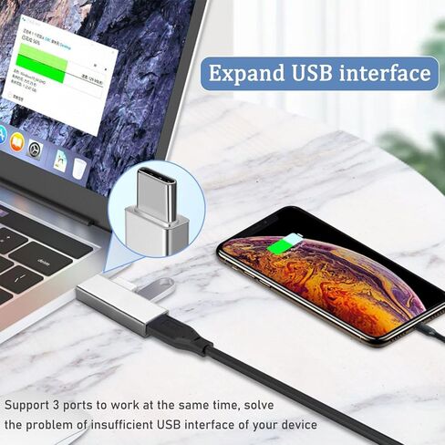 موزع USB C بثلاثة منافذ 3.0، VIENON من الألومنيوم USB C إلى USB A Hub 3.0، موسع USB مقسم USB لأجهزة MacBook Pro وMacBook Air والمزيد من أجهزة الكمبيوتر المحمول/الكمبيوتر اللوحي/الهاتف من النوع C in Kuwait