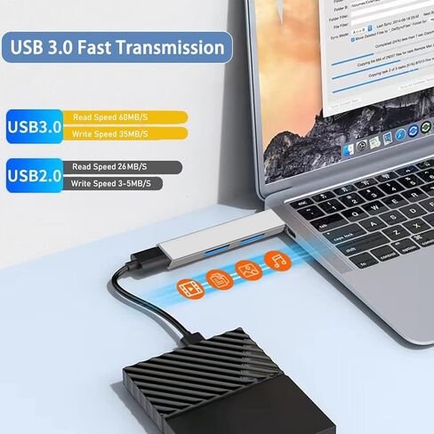 موزع USB C بثلاثة منافذ 3.0، VIENON من الألومنيوم USB C إلى USB A Hub 3.0، موسع USB مقسم USB لأجهزة MacBook Pro وMacBook Air والمزيد من أجهزة الكمبيوتر المحمول/الكمبيوتر اللوحي/الهاتف من النوع C in Kuwait