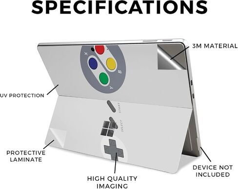غلاف الكمبيوتر اللوحي متوافق مع Microsoft Surface Pro 11 (2024) - Retro Gamer 1 - غطاء لاصق واقٍ من الفينيل الفاخر 3M - سهل الاستخدام | صُنع في الولايات المتحدة الأمريكية بواسطة MightySkins in Saudi Arabia