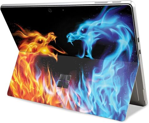 Tablet Skin Compatible with Microsoft Surface Pro 11 (2024) - Dueling Dragons - Premium 3M Vinyl Protective Wrap Decal Cover - Easy to Apply | Crafted in The USA by MightySkins in Saudi Arabia
