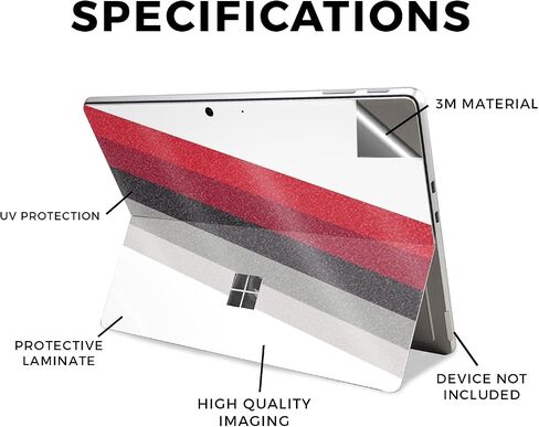 غلاف الكمبيوتر اللوحي اللامع اللامع المتوافق مع Microsoft Surface Pro 11 (2024) - خطوط مائلة - غطاء لاصق واقٍ ملتف من الفينيل الفاخر 3M - سهل الاستخدام | صُنع في الولايات المتحدة الأمريكية بواسطة MightySkins in Saudi Arabia