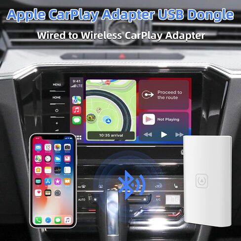 2 in1 Mini Wireless CarPlay Adapter 2024 - Android Car Play Wireless Adapter for Android 11+, Wireless Apple Carplay Adapter for iPhone 6+ /iOS10 +,Android Auto Wireless Adapter Car Play Dongle in Saudi Arabia