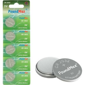 CR 2032 Batteries 3v Lithium Coin Cell Battery Combo Pack - 5 Count